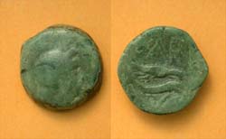 Olbia, Sarmatia city issue, Eagle on Dolphin, c. 400 BC